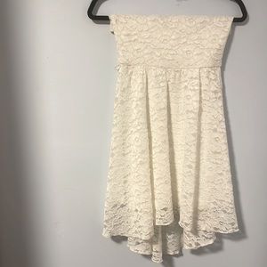 PROM Sleeveless Lace Dress Hi-Lo